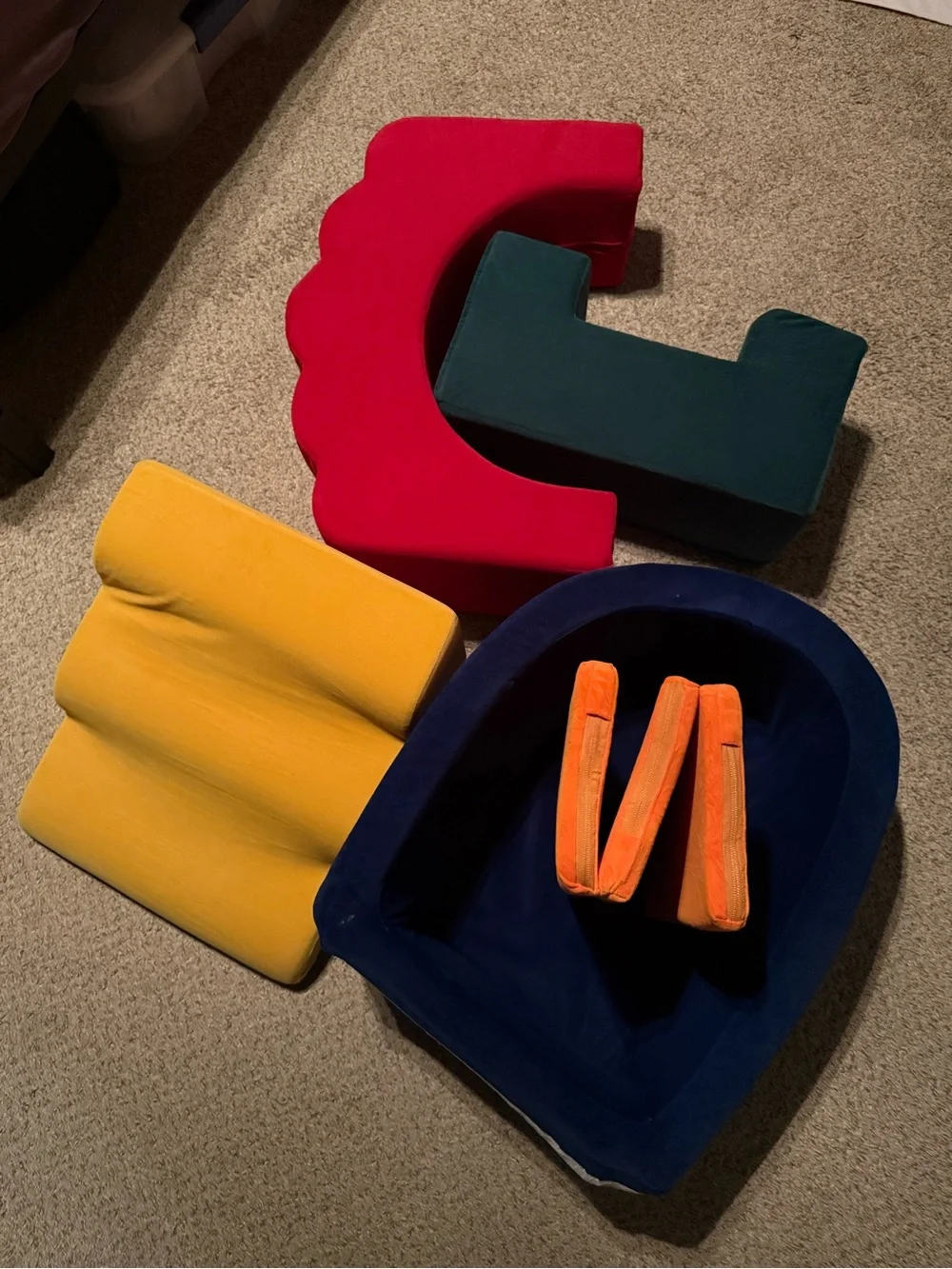 Kids Foam Seat and Play Cushions - Multicolor